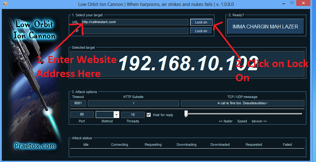 how to ddos an ip using loic