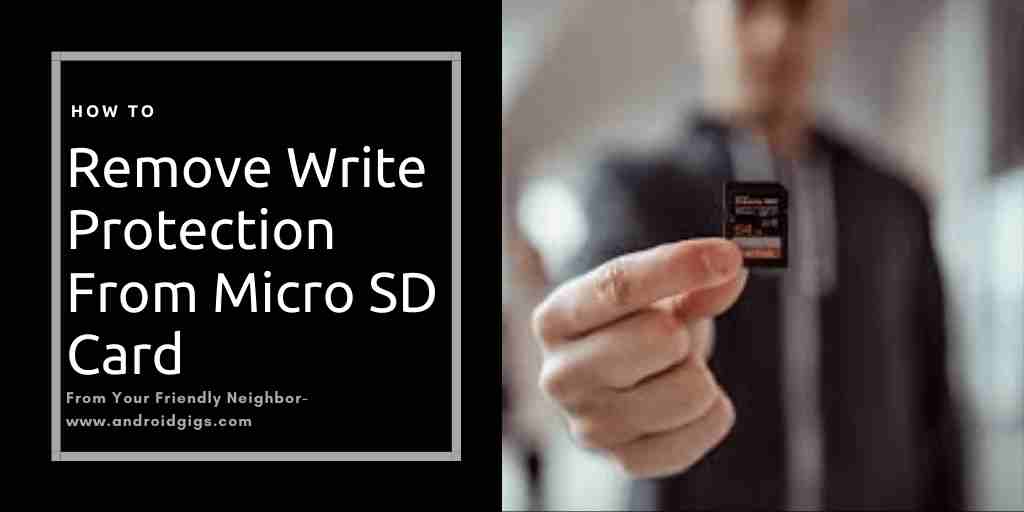 how to remove write protection from micro sd card