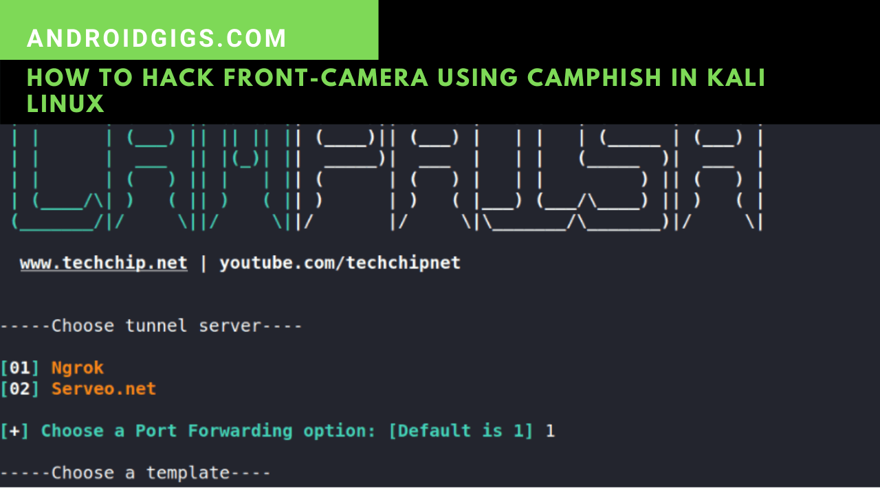 how to hack front camera using kali linux