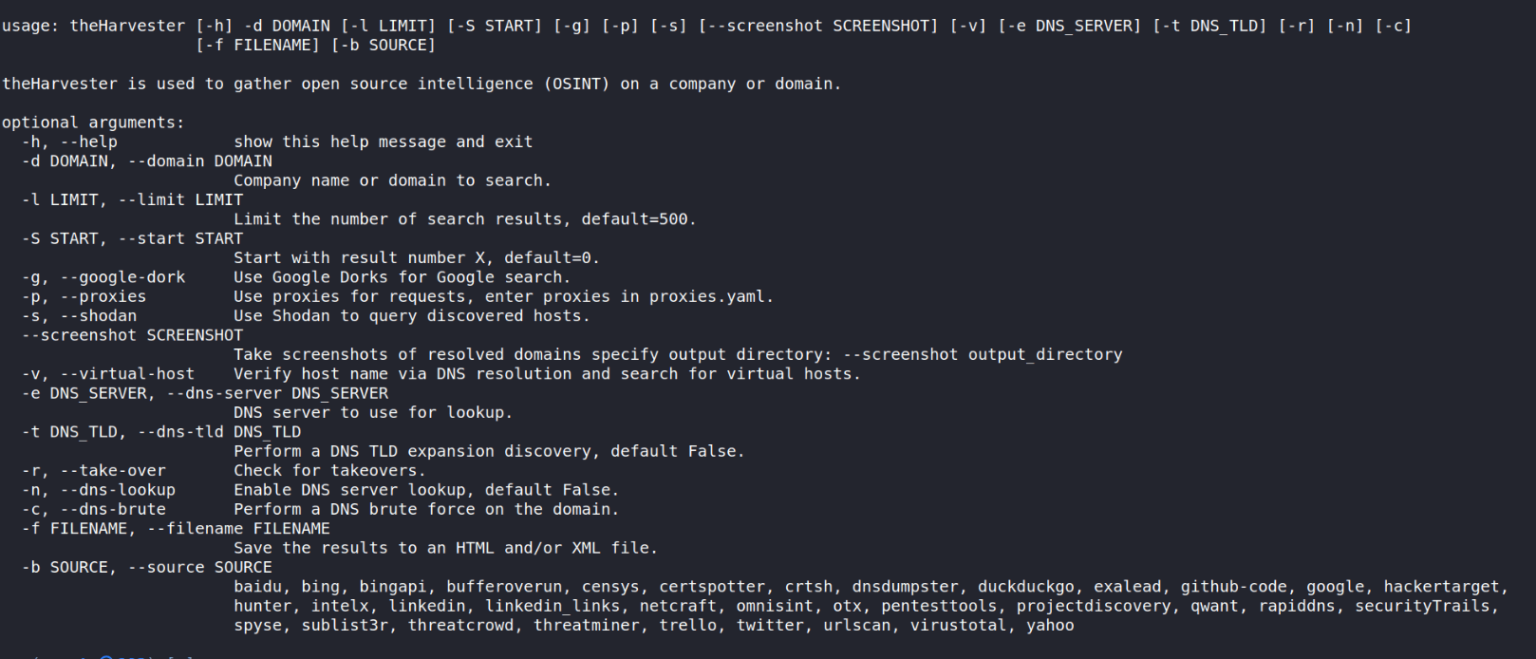 Using The Harvester in Kali Linux To Gather EMail Addresses of Your Target